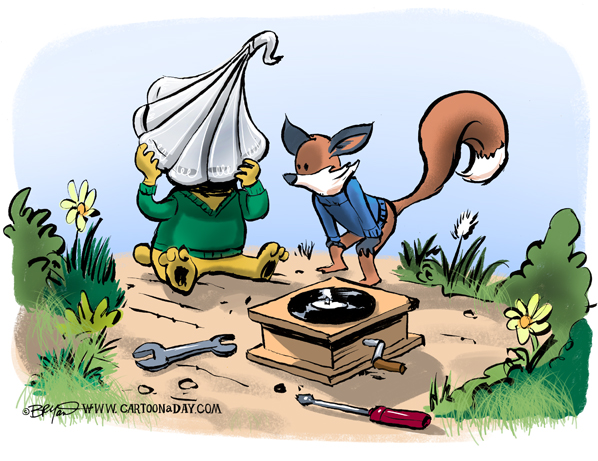 fox-bear-fixing-turntable-598