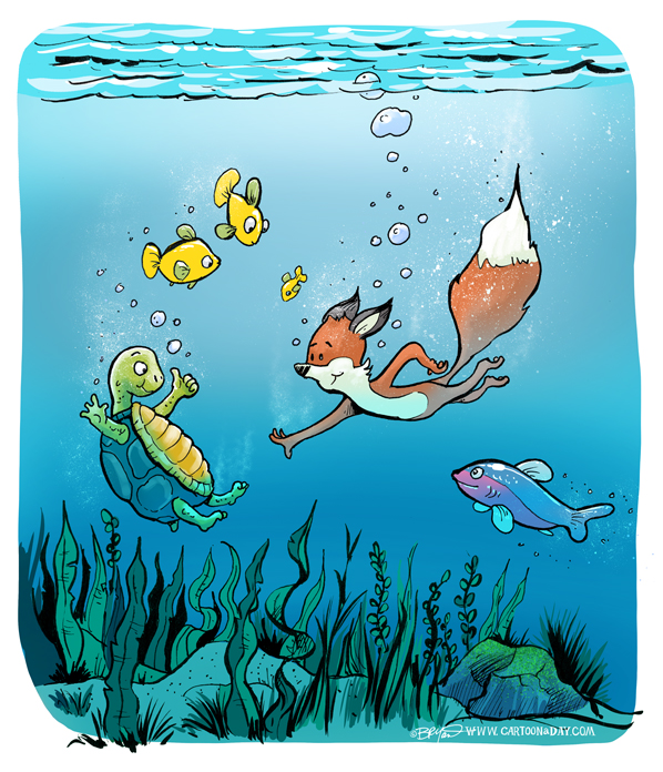 Kit and Friends Underwater Playtime Cartoon