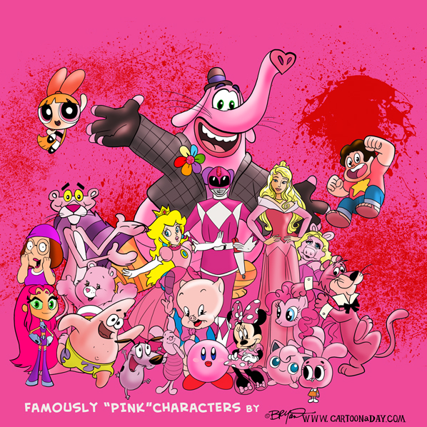 Famously Pink Characters ❤ Cartoon « Cartoon A Day