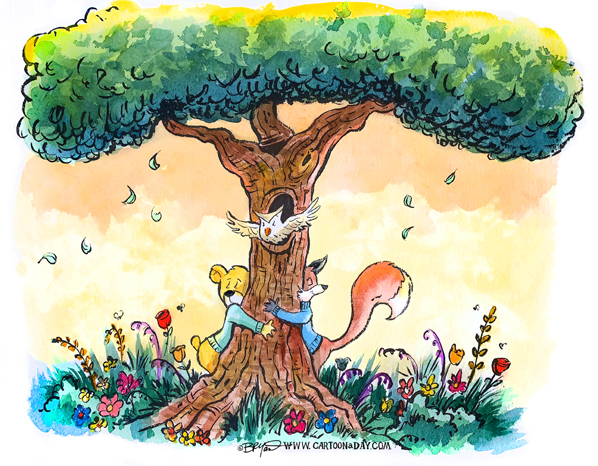 Kit the Fox and Barry Bear Hug a Tree ❤ Cartoon « Cartoon A Day Kit the Fox and Barry Bear Hug a Tree ❤ Cartoon « Cartoon A Day