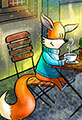 Kit the Fox Has A morning Cup