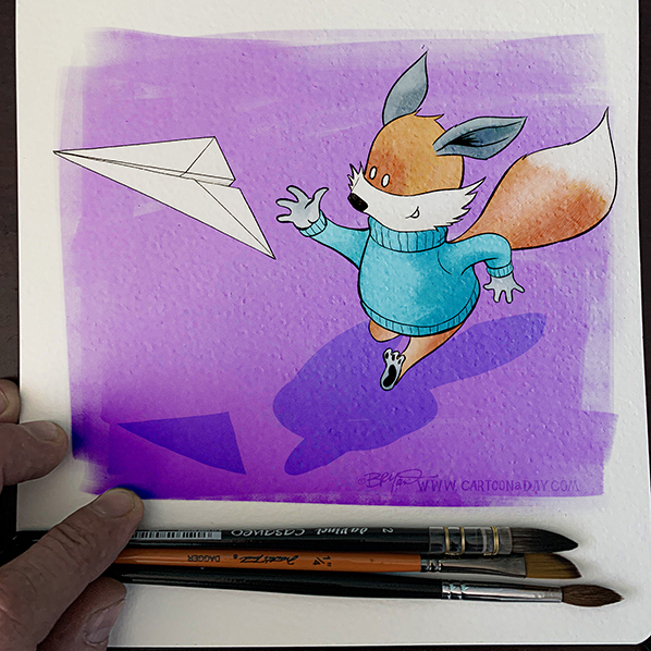 Kit-fox-running-airplane-sketchbook-598