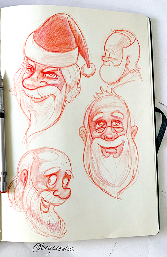 Santa-sketches-1