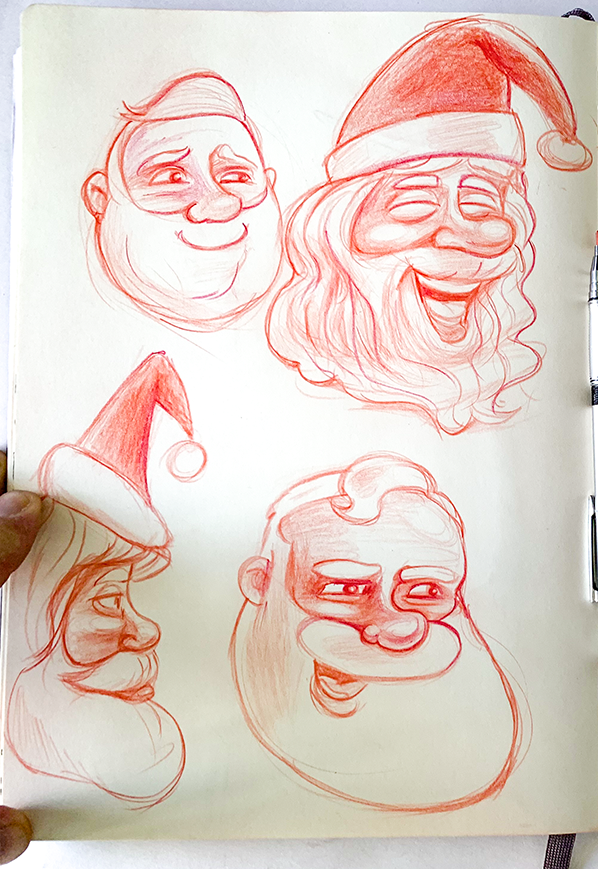 Santa-sketches-2