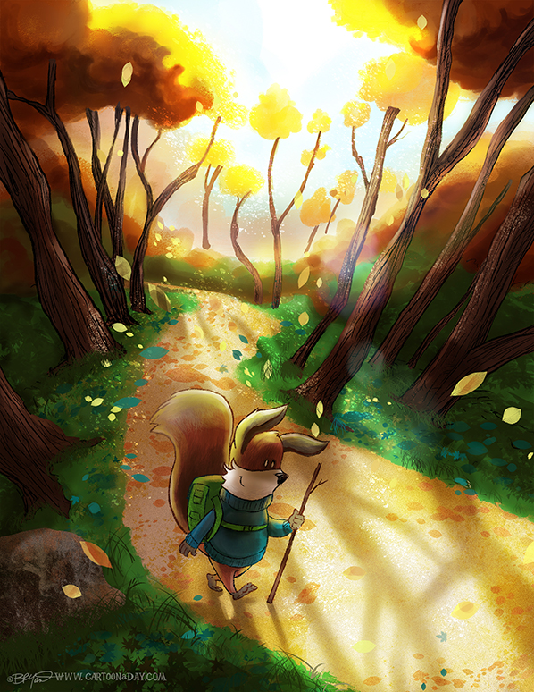 Kit-hikes-forest-path-598