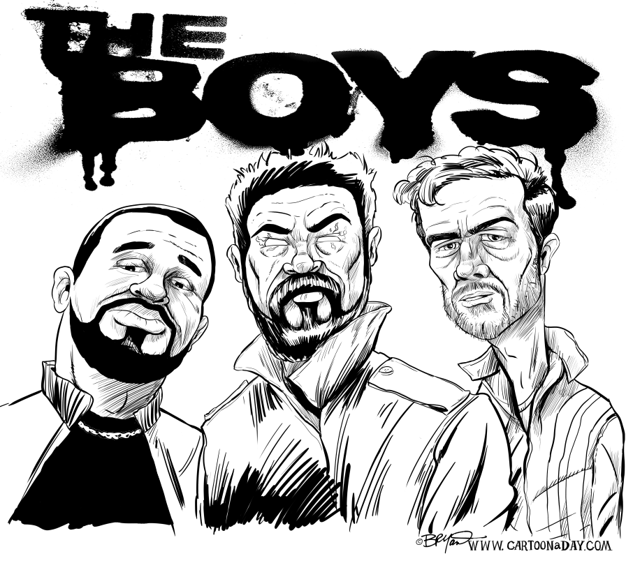 THe-Boys-caricature-598-lineart
