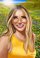 Cute Blonde Portrait Cartoon
