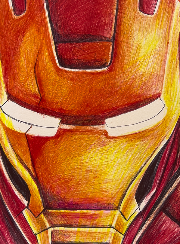 Iron-man-ballpoin-portrait-closeup