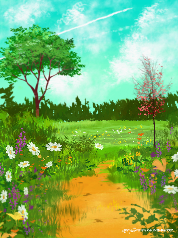 Wildflower-path-depth-598