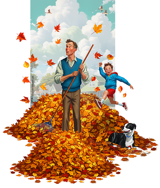 Autumn-Dad-son-leaves-598