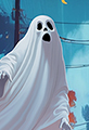 Trick or Treat with a Ghost and Skeleton